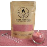 Comforder sable pour bougies avec mches kit bougie diy bougie poudre 400 g de perles de cire pour bougie ...