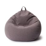 Comfort line lumaland xxl pouf - 110x110x50 cm coussin de sol - 250 l - eps remplissage de perles - gris ...