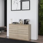 Commode 120 cm aspect bois - 6 tiroirs - meuble de rangement chambre - dimensions 120x30x75 cm - design ... Commode 120 cm aspect bois - 6 tiroirs - meuble de rangement chambre - dimensions 120x30x75 cm - design ...