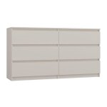 Commode 140 cm - 6 tiroirs - meuble de rangement chambre - dimensions 138x40x75 cm - design moderne et ... Commode 140 cm - 6 tiroirs - meuble de rangement chambre - dimensions 138x40x75 cm - design moderne et ...
