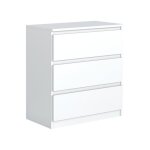 Commode 3 tiroirs - meblocker - meuble de rangement spacieux - salon bureau chambre � couche & enfant ...