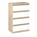 Commode 4 tiroirs - mirabilesse - meuble de salon - commode chambre ? coucher - meuble tv - ch�ne sonoma ...