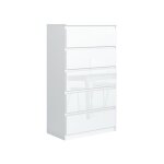 Commode 5 tiroirs - meblocker - meuble de rangement spacieux - salon bureau chambre � couche & enfant ...