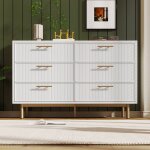 Commode avec 6 tiroirs 120x75x40 cm blanc