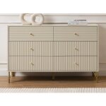 Commode 6 tiroirs - beige - loureo