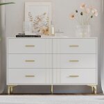 Commode avec 6 tiroirs ? commode blanche avec tiroirs pour le salon et la chambre dimensions: h76 / b120 ...