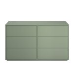 Commode 6 tiroirs effet bois couleur vert arcilla Commode 6 tiroirs effet bois couleur vert arcilla