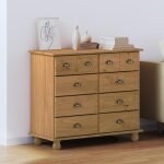 Commode askim marron miel 91x40x79 cm en pin massif Commode askim marron miel 91x40x79 cm en pin massif