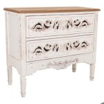 Commode en bois blanche 86x38x76h