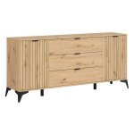 Commode buffet � 2 portes et 3 tiroirscoloris ch�ne artisan - longueur 180 x profondeur 41 x hauteur ...