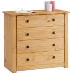 Commode buffet avec 4 grands tiroirs en pin massif  la finition teinte et cire