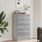 Commode / buffet contemporain sonoma gris 60x36x103 cm bois dingnierie ll0000195487