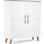 Commode de chambre armoire scandinave frisk beige 107 x 40 x 134