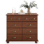 Commode chambre colmar l 92 cm 8 tiroirs en bois massif brun foncé chiffonnier apothicaire rangement ... Commode chambre colmar l 92 cm 8 tiroirs en bois massif brun foncé chiffonnier apothicaire rangement ...