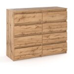 Commode chambre kdh 120 cm chene wotan 8 tiroirs - meuble de rangement armoire dappoint buffet moderne ... Commode chambre kdh 120 cm chene wotan 8 tiroirs - meuble de rangement armoire dappoint buffet moderne ...