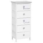 Commode / chiffonnier bois srnit et douceur 5 tiroirs