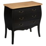 Commode 3 tiroirs chrysa noire atmosphera Commode 3 tiroirs chrysa noire atmosphera