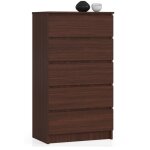 Commode : cinq tiroirs couleur : weng