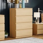 Commode denver en pin avec 4 tiroirs ? meuble de chambre moderne Commode denver en pin avec 4 tiroirs ? meuble de chambre moderne