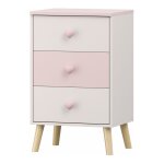 Commode pour enfants sandnes 62 x 38 x 30 cm blanc rose
