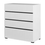 Commode havana blanche et noire ? 4 tiroirs ? style contemporain et rangement pratique