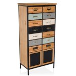 Commode - hjh living - continento high - couleur bois fonc� - bois