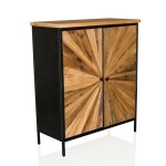 Commode - hjh living - santjago black sun xl - couleur bois fonc - bois