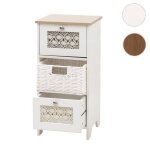 Commode hwc - o75 bois m�lamin� 63x30x30cm naturel - blanc