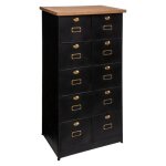 Commode ivan noir 10 tiroirs - atmosphera createur dinterieur - noir Commode ivan noir 10 tiroirs - atmosphera createur dinterieur - noir