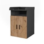 Commode � langer irma 60x97cm avec plan � langer anthracite / artisan vicco