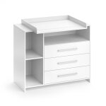 Commode à langer oskar 113 x 100 cm avec 3 grands tiroirs blanc vicco Commode à langer oskar 113 x 100 cm avec 3 grands tiroirs blanc vicco