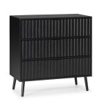 Commode lluvia 3 tiroirs couleur noir