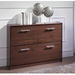 Commode meuble  chausssures en pin massif colorisnoyer - longueur 110 x profondeur 23 x hauteur80cm ...