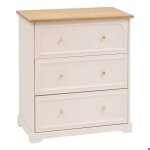 Commode mohea ivoire 3 tiroirs - atmosphera createur dinterieur