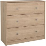 Commode oregon 3 tiroirs - couleur ch�ne - l 724 x p 301 x h 683 cm