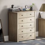 Commode panama en pin massif avec 5 tiroirs finition chêne ciré ? meuble de chambre Commode panama en pin massif avec 5 tiroirs finition chêne ciré ? meuble de chambre