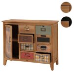 Commode de pharmacien hwc - o63 bois 80x91x40cm corps naturel