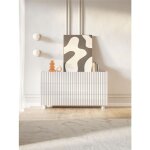 Commode avec six tiroirs ? fiorra ? blanc brillant ? 147 cm