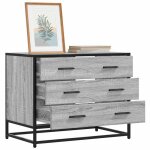 Commode - sonoma gris - 3 tiroirs - bois ding�nierie - style industriel