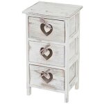 Commode / table dappoint forli - 3 tiroirs - shabby - vintage - blanc