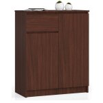 Commode : un tiroir deux portes quatre étagères couleur : wengé Commode : un tiroir deux portes quatre étagères couleur : wengé