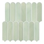 Commomy 10 pices credence adhesive pour cuisine mat vert citron carrelage adhesif mural 30x30cm carrelage ...