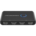 Commutateur kvm usb / hdmi pour 2 ordinateurs compatible clavier souris et écran noir Commutateur kvm usb / hdmi pour 2 ordinateurs compatible clavier souris et écran noir