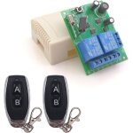 Commutateur de tlcommande scuris dc 12v 24v 30v sans fil 433mhz rf 10a rcepteur de relais avec 2 ...