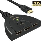 Commutateur tv - repartiteur tv - convertisseur tv hdmi switch 4k 3 - port hdmi splitter cable hdmi c�ble ...