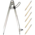 Compas de mesure en acier au carbonne avec 5pcs crayons compas de pr�cision r�glage pour jauge de marquage ...