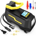 Compresseur  air - amoune - gonfleur pneus voiture 220v - lectrique 12v - arrt automatique - cran ...