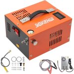 Compresseur d air portable 4500psi 30mbar 12vdc / 220v 300w avec ventilation interne manom�tre led refroidisse ...