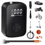 Compresseur � air portatif 4000mah mini pompe � air �lectrique 150psi pompe a velo electrique avec �cran ...