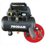 Compresseur d?air prodair 6l ? 16 cv sans huile ? livr� avec accessoires
